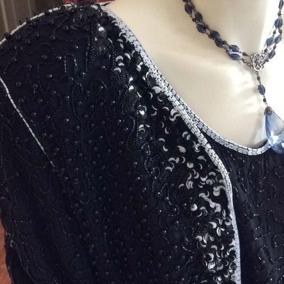 100% silk 💞BIDS & SEQUINS 💞PATRA 💞Jacket set - Picture 4 of 16